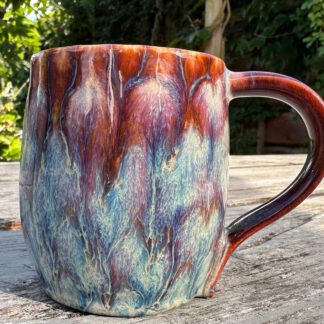 Beker bruin, blauw